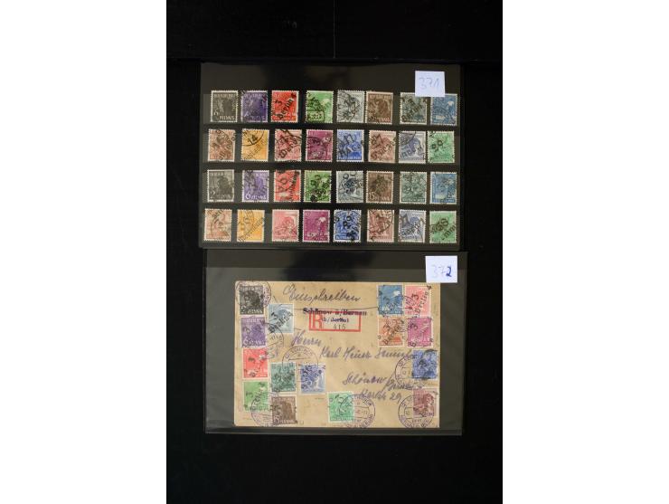 BEZIRK 3-41, hochinteressante Sammlung mit über 600 Marken/Briefstücke und Einheiten dazu über 20 Briefe und Karten, dabei u.