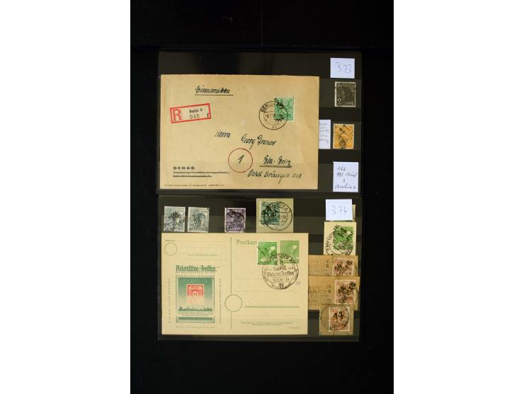 BEZIRK 3-41, hochinteressante Sammlung mit über 600 Marken/Briefstücke und Einheiten dazu über 20 Briefe und Karten, dabei u.