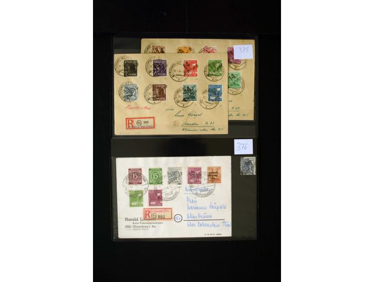 BEZIRK 3-41, hochinteressante Sammlung mit über 600 Marken/Briefstücke und Einheiten dazu über 20 Briefe und Karten, dabei u.
