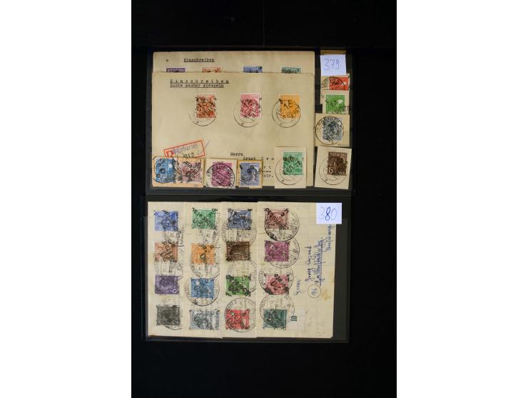 BEZIRK 3-41, hochinteressante Sammlung mit über 600 Marken/Briefstücke und Einheiten dazu über 20 Briefe und Karten, dabei u.