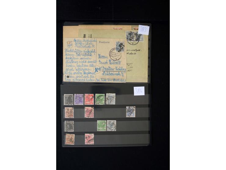 BEZIRK 3-41, hochinteressante Sammlung mit über 600 Marken/Briefstücke und Einheiten dazu über 20 Briefe und Karten, dabei u.