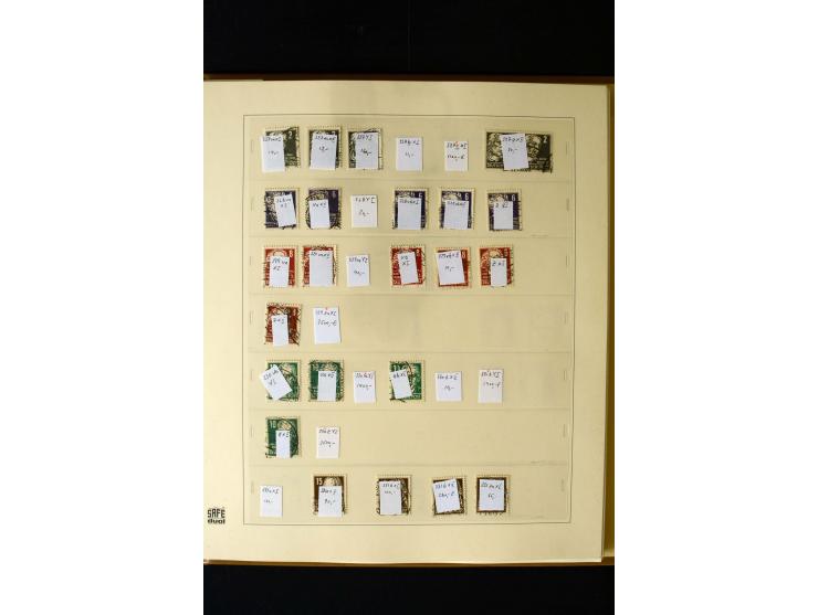 1949/66, gestempelte, teils spezialisierte Sammlung mit u.a. Mi.-Nr. 252II, 333raYI, 334zaXI (2), 339xbXI, 341raXI (2), 341rb