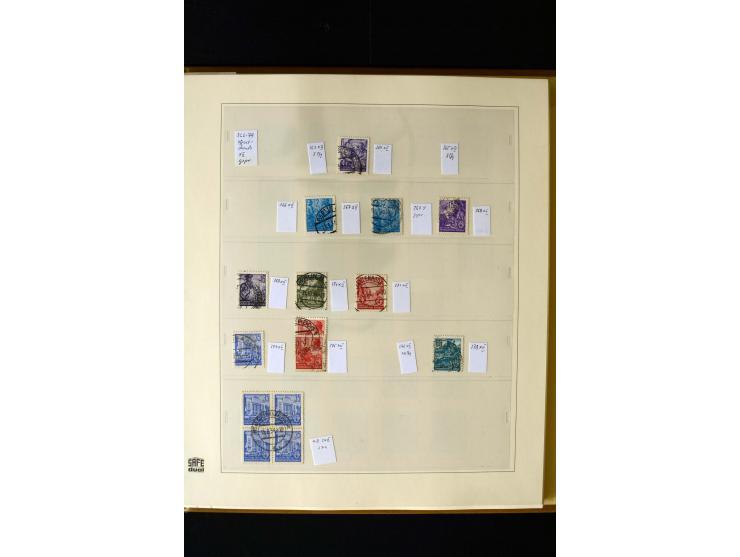 1949/66, gestempelte, teils spezialisierte Sammlung mit u.a. Mi.-Nr. 252II, 333raYI, 334zaXI (2), 339xbXI, 341raXI (2), 341rb