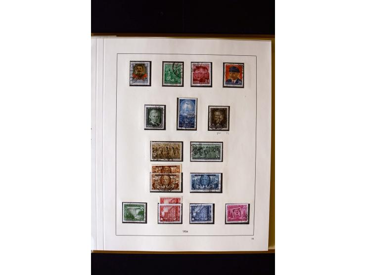 1949/66, gestempelte, teils spezialisierte Sammlung mit u.a. Mi.-Nr. 252II, 333raYI, 334zaXI (2), 339xbXI, 341raXI (2), 341rb