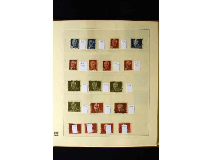 1949/66, gestempelte, teils spezialisierte Sammlung mit u.a. Mi.-Nr. 252II, 333raYI, 334zaXI (2), 339xbXI, 341raXI (2), 341rb
