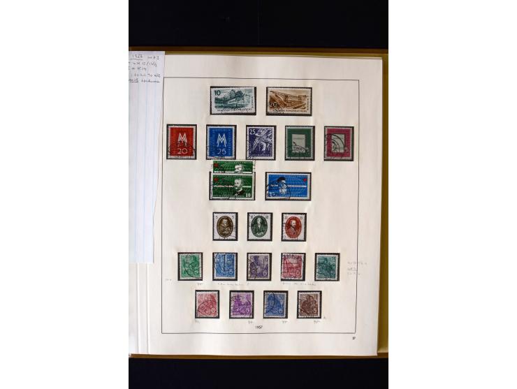 1949/66, gestempelte, teils spezialisierte Sammlung mit u.a. Mi.-Nr. 252II, 333raYI, 334zaXI (2), 339xbXI, 341raXI (2), 341rb