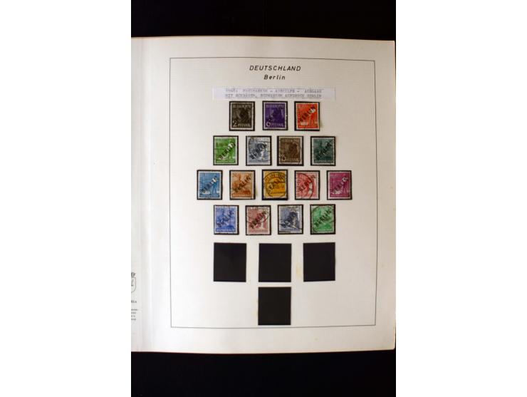 1948/90, gestempelte kpl. Sammlung, Schwarzaufdruck und Bl.1 mit Fotoattest Schlegel BPP, Rotaufdruck sign. Lippschütz BPP