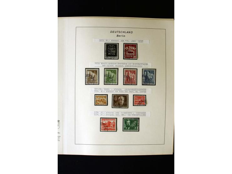 1948/90, gestempelte kpl. Sammlung, Schwarzaufdruck und Bl.1 mit Fotoattest Schlegel BPP, Rotaufdruck sign. Lippschütz BPP