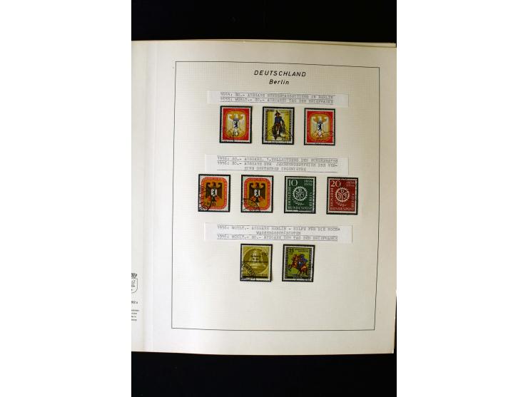 1948/90, gestempelte kpl. Sammlung, Schwarzaufdruck und Bl.1 mit Fotoattest Schlegel BPP, Rotaufdruck sign. Lippschütz BPP