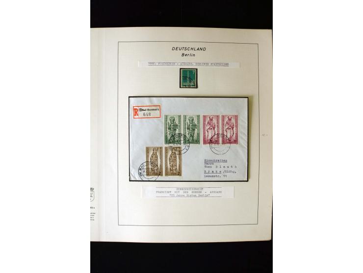 1948/90, gestempelte kpl. Sammlung, Schwarzaufdruck und Bl.1 mit Fotoattest Schlegel BPP, Rotaufdruck sign. Lippschütz BPP