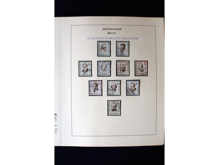 1948/90, gestempelte kpl. Sammlung, Schwarzaufdruck und Bl.1 mit Fotoattest Schlegel BPP, Rotaufdruck sign. Lippschütz BPP
