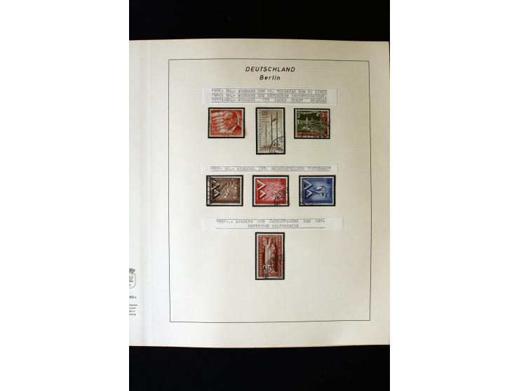1948/90, gestempelte kpl. Sammlung, Schwarzaufdruck und Bl.1 mit Fotoattest Schlegel BPP, Rotaufdruck sign. Lippschütz BPP