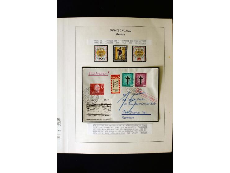 1948/90, gestempelte kpl. Sammlung, Schwarzaufdruck und Bl.1 mit Fotoattest Schlegel BPP, Rotaufdruck sign. Lippschütz BPP