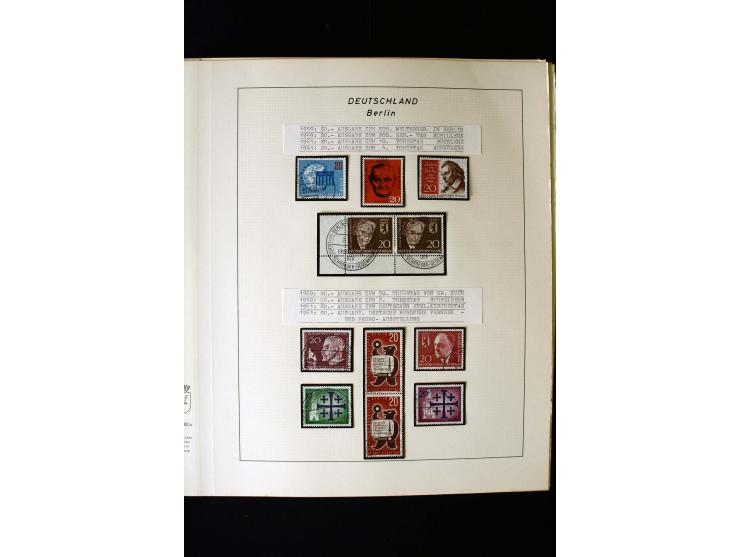 1948/90, gestempelte kpl. Sammlung, Schwarzaufdruck und Bl.1 mit Fotoattest Schlegel BPP, Rotaufdruck sign. Lippschütz BPP