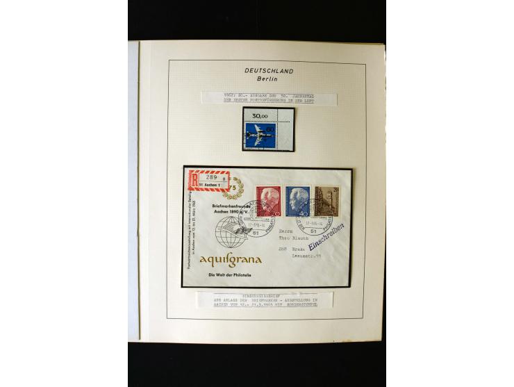 1948/90, gestempelte kpl. Sammlung, Schwarzaufdruck und Bl.1 mit Fotoattest Schlegel BPP, Rotaufdruck sign. Lippschütz BPP