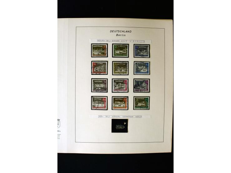 1948/90, gestempelte kpl. Sammlung, Schwarzaufdruck und Bl.1 mit Fotoattest Schlegel BPP, Rotaufdruck sign. Lippschütz BPP