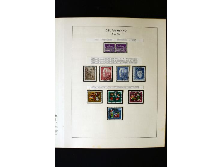 1948/90, gestempelte kpl. Sammlung, Schwarzaufdruck und Bl.1 mit Fotoattest Schlegel BPP, Rotaufdruck sign. Lippschütz BPP