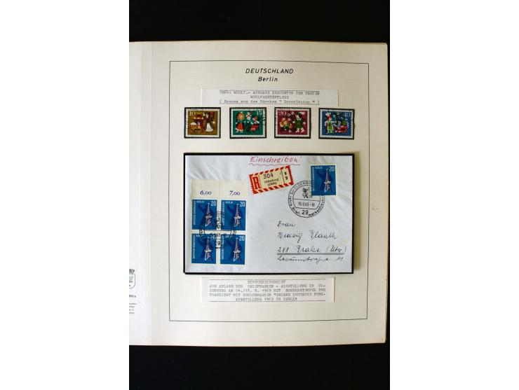 1948/90, gestempelte kpl. Sammlung, Schwarzaufdruck und Bl.1 mit Fotoattest Schlegel BPP, Rotaufdruck sign. Lippschütz BPP