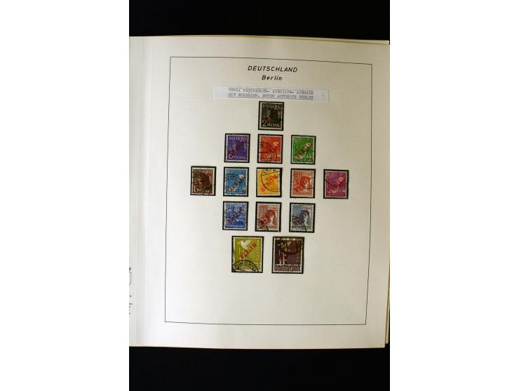 1948/90, gestempelte kpl. Sammlung, Schwarzaufdruck und Bl.1 mit Fotoattest Schlegel BPP, Rotaufdruck sign. Lippschütz BPP