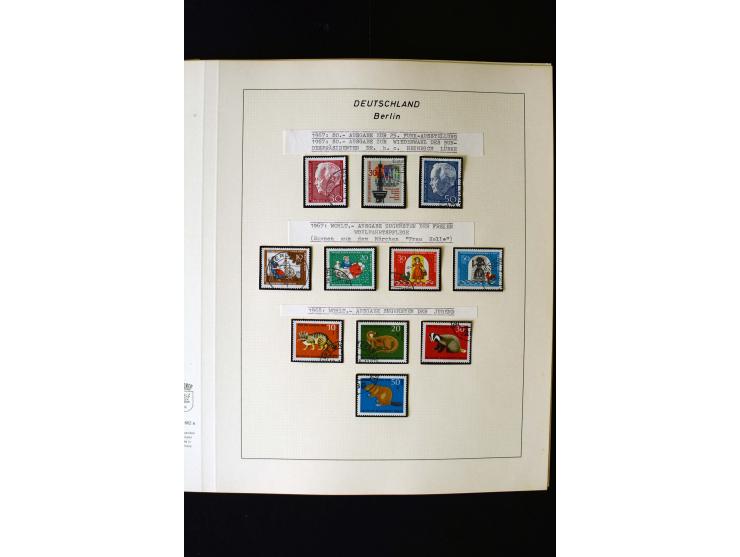 1948/90, gestempelte kpl. Sammlung, Schwarzaufdruck und Bl.1 mit Fotoattest Schlegel BPP, Rotaufdruck sign. Lippschütz BPP