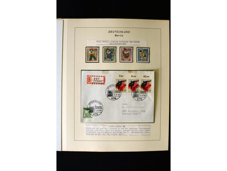 1948/90, gestempelte kpl. Sammlung, Schwarzaufdruck und Bl.1 mit Fotoattest Schlegel BPP, Rotaufdruck sign. Lippschütz BPP