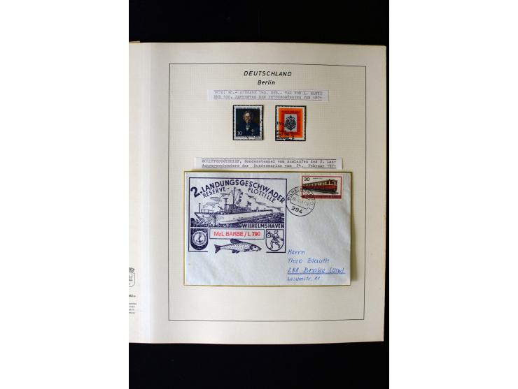 1948/90, gestempelte kpl. Sammlung, Schwarzaufdruck und Bl.1 mit Fotoattest Schlegel BPP, Rotaufdruck sign. Lippschütz BPP