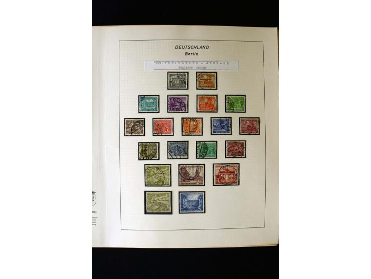 1948/90, gestempelte kpl. Sammlung, Schwarzaufdruck und Bl.1 mit Fotoattest Schlegel BPP, Rotaufdruck sign. Lippschütz BPP