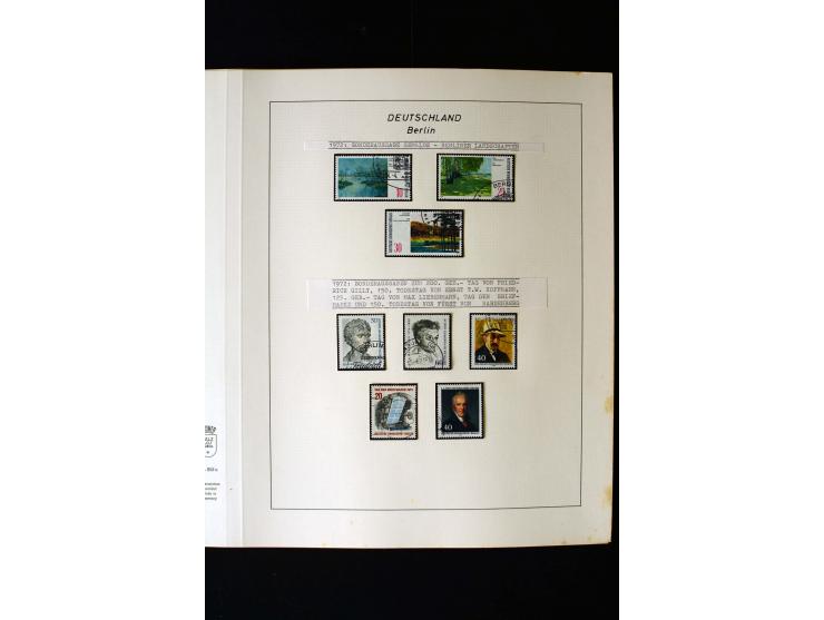 1948/90, gestempelte kpl. Sammlung, Schwarzaufdruck und Bl.1 mit Fotoattest Schlegel BPP, Rotaufdruck sign. Lippschütz BPP