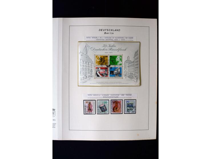 1948/90, gestempelte kpl. Sammlung, Schwarzaufdruck und Bl.1 mit Fotoattest Schlegel BPP, Rotaufdruck sign. Lippschütz BPP