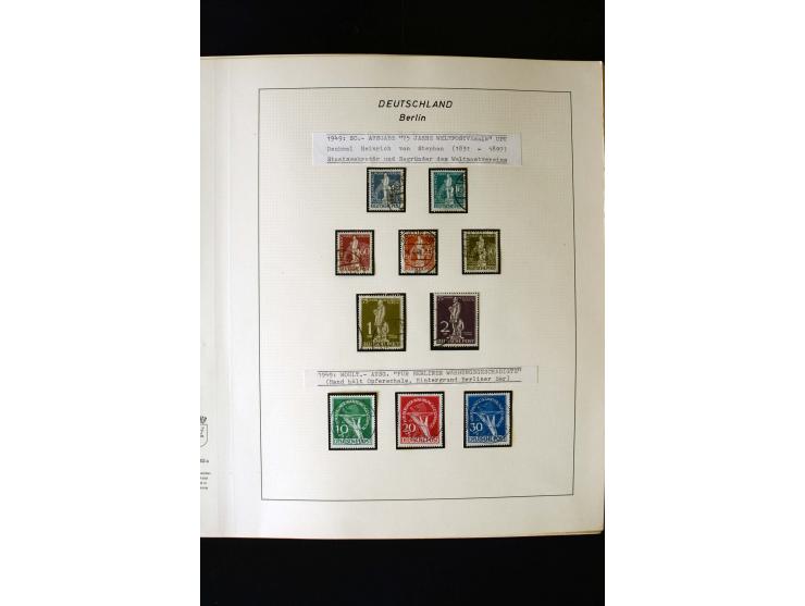 1948/90, gestempelte kpl. Sammlung, Schwarzaufdruck und Bl.1 mit Fotoattest Schlegel BPP, Rotaufdruck sign. Lippschütz BPP