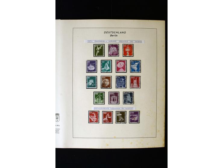 1948/90, gestempelte kpl. Sammlung, Schwarzaufdruck und Bl.1 mit Fotoattest Schlegel BPP, Rotaufdruck sign. Lippschütz BPP