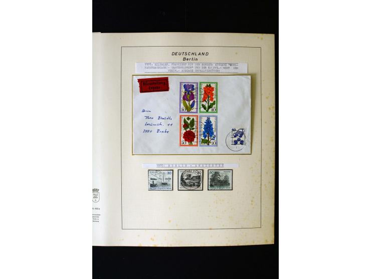 1948/90, gestempelte kpl. Sammlung, Schwarzaufdruck und Bl.1 mit Fotoattest Schlegel BPP, Rotaufdruck sign. Lippschütz BPP