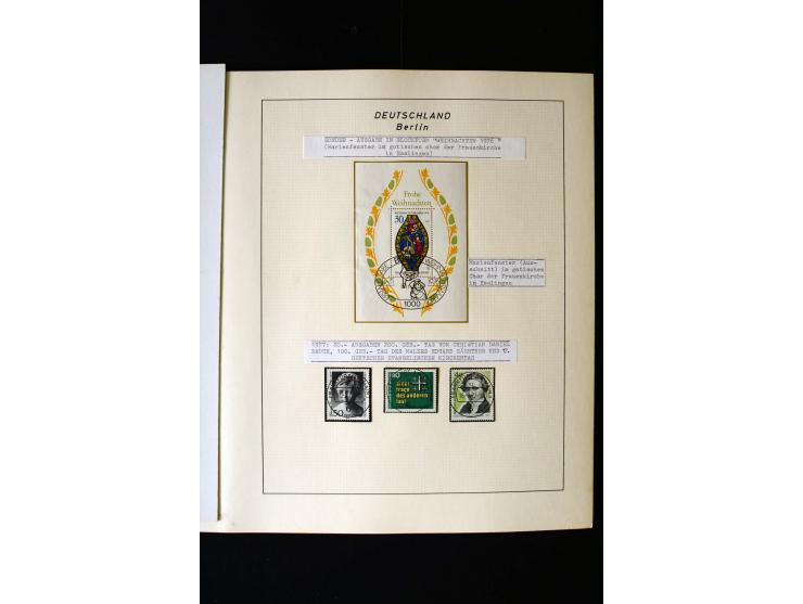 1948/90, gestempelte kpl. Sammlung, Schwarzaufdruck und Bl.1 mit Fotoattest Schlegel BPP, Rotaufdruck sign. Lippschütz BPP