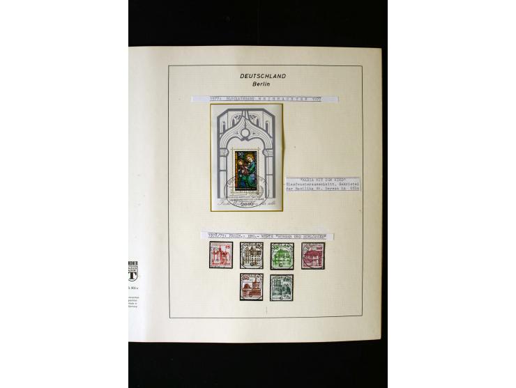 1948/90, gestempelte kpl. Sammlung, Schwarzaufdruck und Bl.1 mit Fotoattest Schlegel BPP, Rotaufdruck sign. Lippschütz BPP