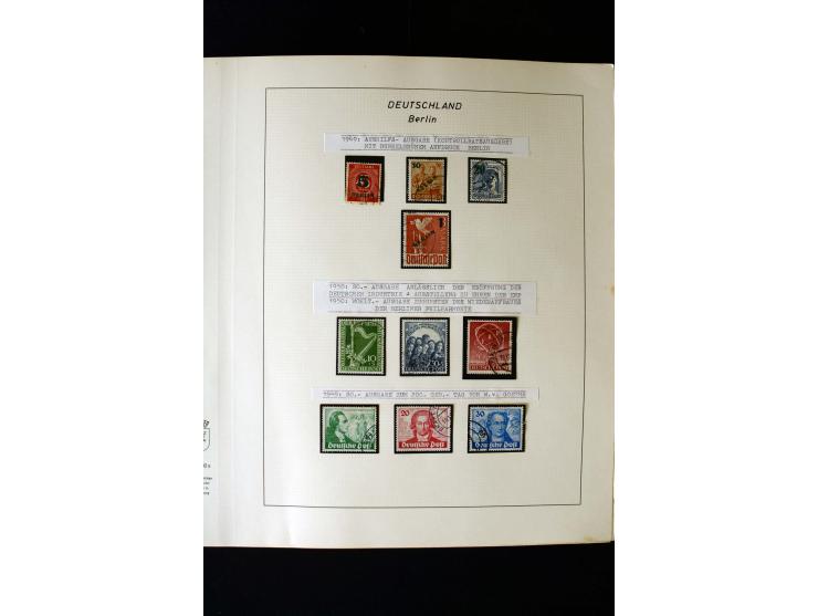 1948/90, gestempelte kpl. Sammlung, Schwarzaufdruck und Bl.1 mit Fotoattest Schlegel BPP, Rotaufdruck sign. Lippschütz BPP