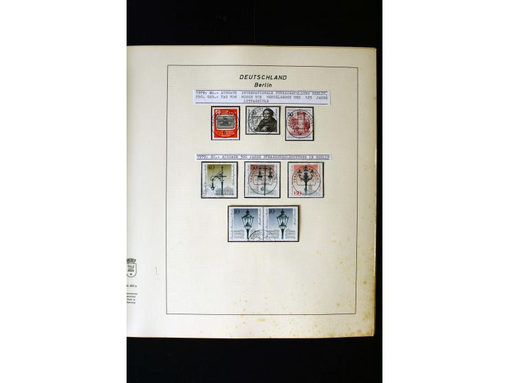 1948/90, gestempelte kpl. Sammlung, Schwarzaufdruck und Bl.1 mit Fotoattest Schlegel BPP, Rotaufdruck sign. Lippschütz BPP