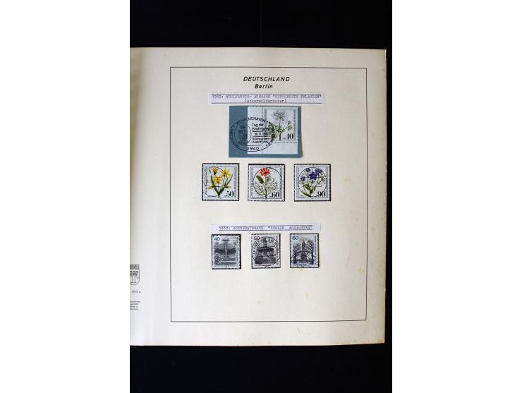1948/90, gestempelte kpl. Sammlung, Schwarzaufdruck und Bl.1 mit Fotoattest Schlegel BPP, Rotaufdruck sign. Lippschütz BPP