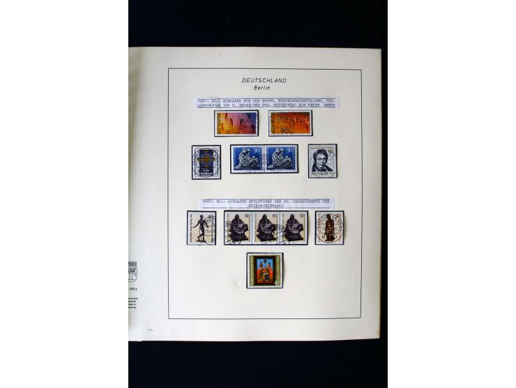 1948/90, gestempelte kpl. Sammlung, Schwarzaufdruck und Bl.1 mit Fotoattest Schlegel BPP, Rotaufdruck sign. Lippschütz BPP