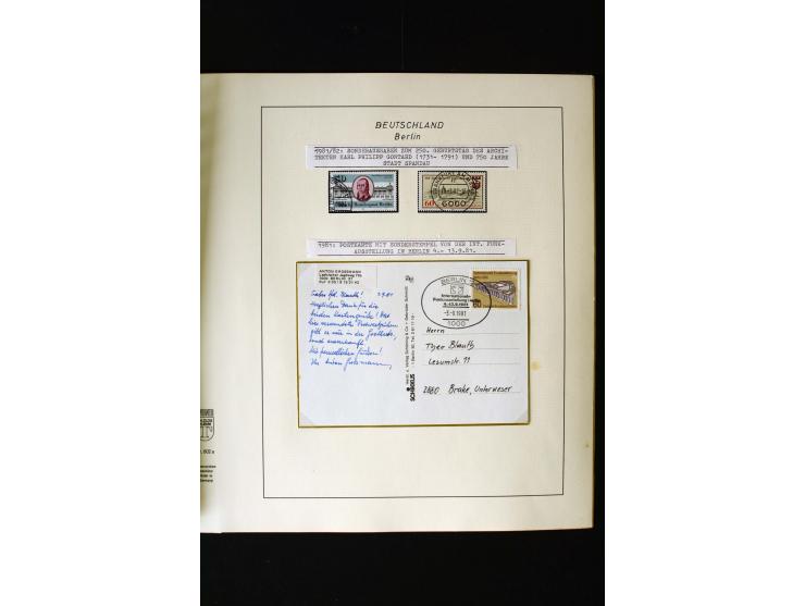 1948/90, gestempelte kpl. Sammlung, Schwarzaufdruck und Bl.1 mit Fotoattest Schlegel BPP, Rotaufdruck sign. Lippschütz BPP