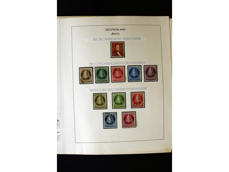 1948/90, gestempelte kpl. Sammlung, Schwarzaufdruck und Bl.1 mit Fotoattest Schlegel BPP, Rotaufdruck sign. Lippschütz BPP