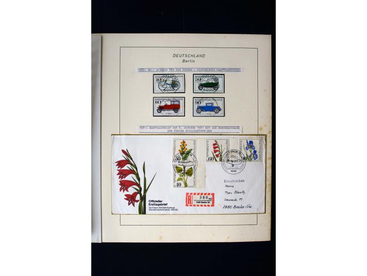 1948/90, gestempelte kpl. Sammlung, Schwarzaufdruck und Bl.1 mit Fotoattest Schlegel BPP, Rotaufdruck sign. Lippschütz BPP