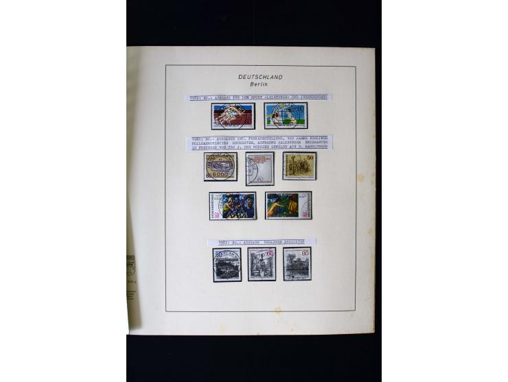 1948/90, gestempelte kpl. Sammlung, Schwarzaufdruck und Bl.1 mit Fotoattest Schlegel BPP, Rotaufdruck sign. Lippschütz BPP