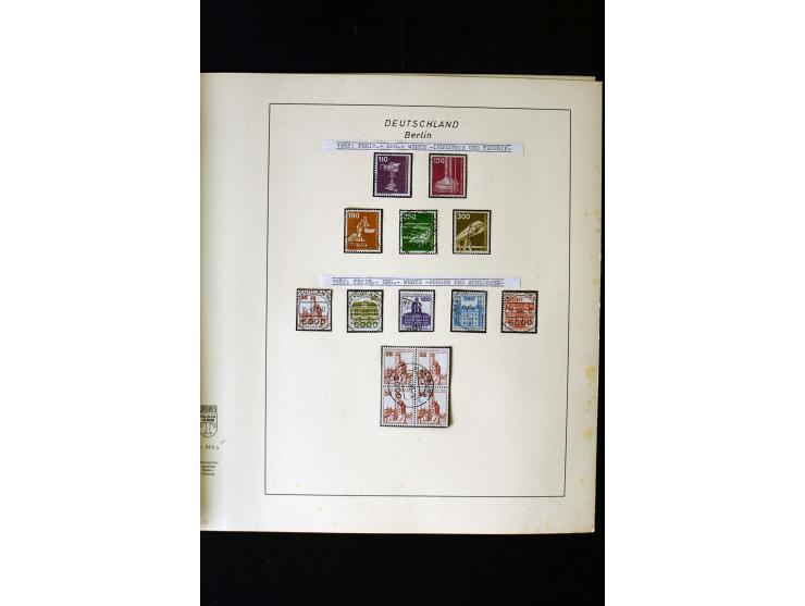 1948/90, gestempelte kpl. Sammlung, Schwarzaufdruck und Bl.1 mit Fotoattest Schlegel BPP, Rotaufdruck sign. Lippschütz BPP