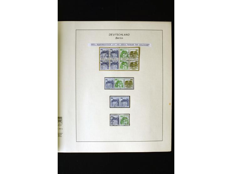 1948/90, gestempelte kpl. Sammlung, Schwarzaufdruck und Bl.1 mit Fotoattest Schlegel BPP, Rotaufdruck sign. Lippschütz BPP