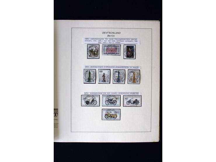 1948/90, gestempelte kpl. Sammlung, Schwarzaufdruck und Bl.1 mit Fotoattest Schlegel BPP, Rotaufdruck sign. Lippschütz BPP