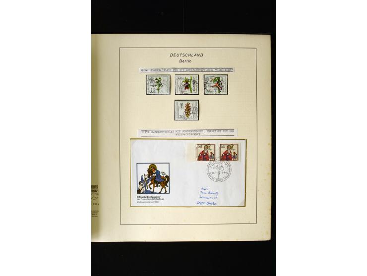 1948/90, gestempelte kpl. Sammlung, Schwarzaufdruck und Bl.1 mit Fotoattest Schlegel BPP, Rotaufdruck sign. Lippschütz BPP