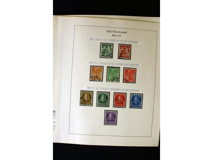 1948/90, gestempelte kpl. Sammlung, Schwarzaufdruck und Bl.1 mit Fotoattest Schlegel BPP, Rotaufdruck sign. Lippschütz BPP