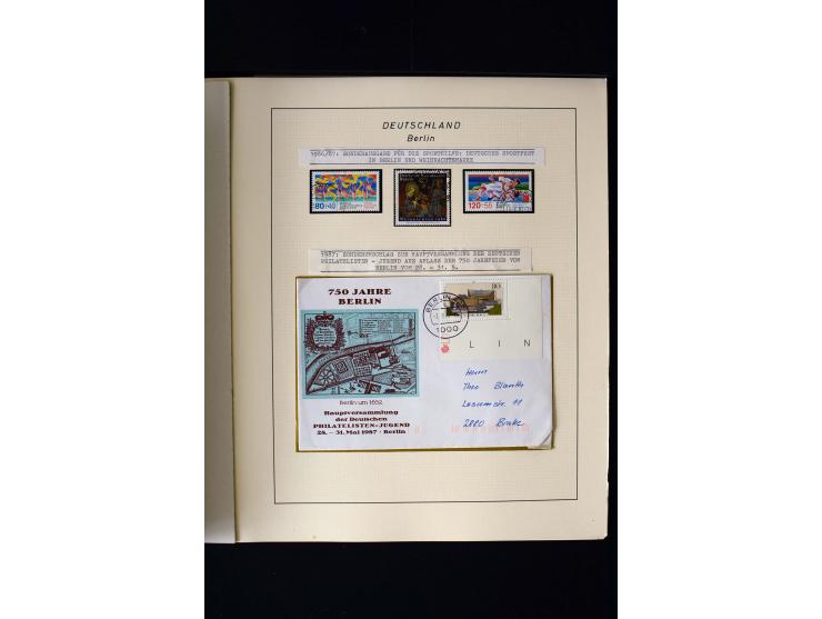 1948/90, gestempelte kpl. Sammlung, Schwarzaufdruck und Bl.1 mit Fotoattest Schlegel BPP, Rotaufdruck sign. Lippschütz BPP