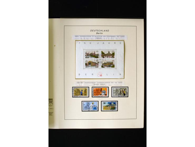 1948/90, gestempelte kpl. Sammlung, Schwarzaufdruck und Bl.1 mit Fotoattest Schlegel BPP, Rotaufdruck sign. Lippschütz BPP