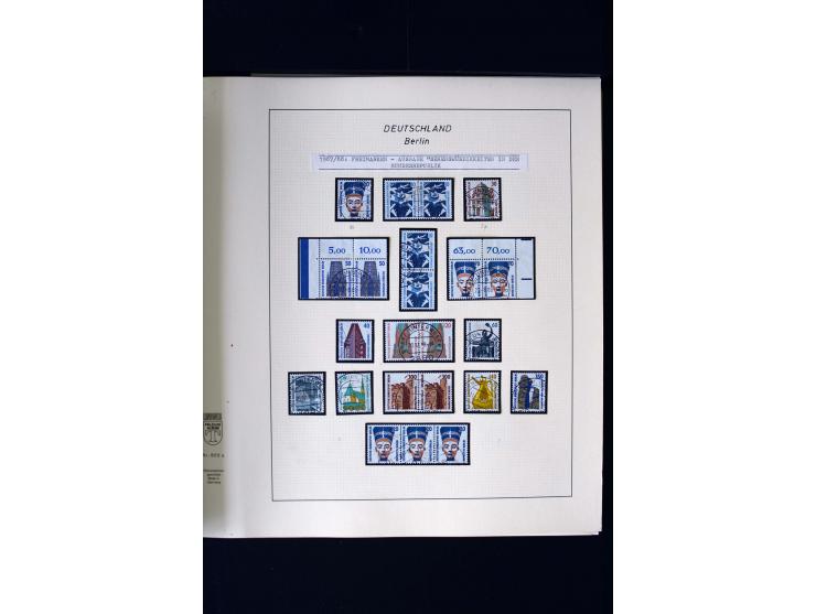 1948/90, gestempelte kpl. Sammlung, Schwarzaufdruck und Bl.1 mit Fotoattest Schlegel BPP, Rotaufdruck sign. Lippschütz BPP